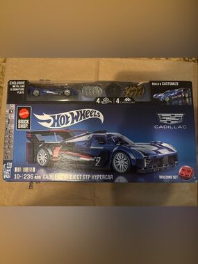 Mattel Hot Wheels Blue Cadillac Project GTP Hypercar Building Set
